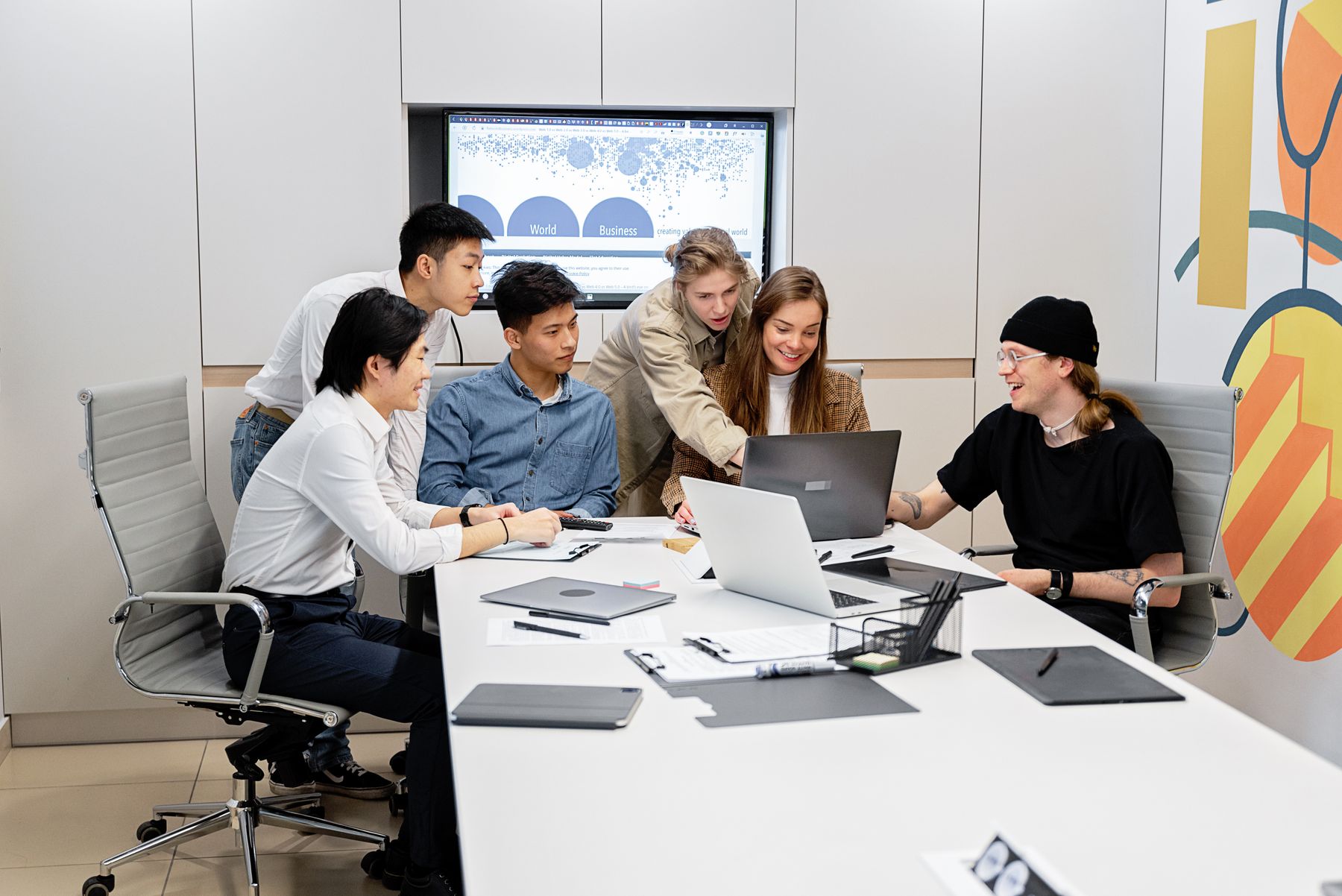 Leadership team in a working session